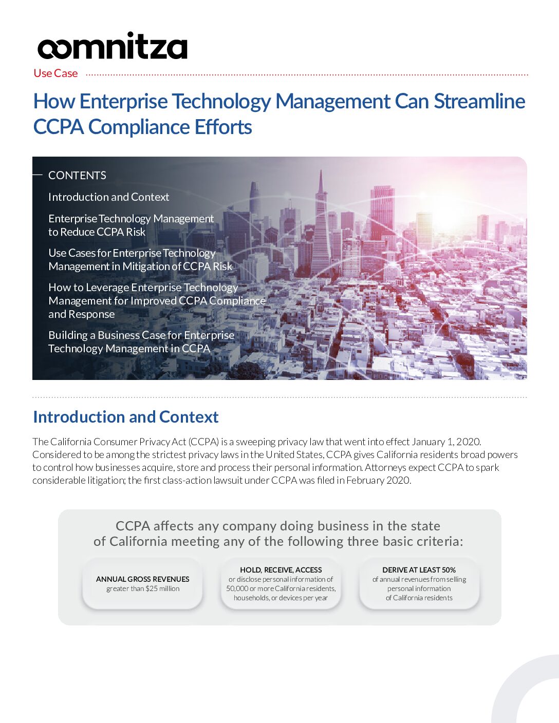 Featured image for How Enterprise Technology Management can streamline CCPA compliance efforts Use Case