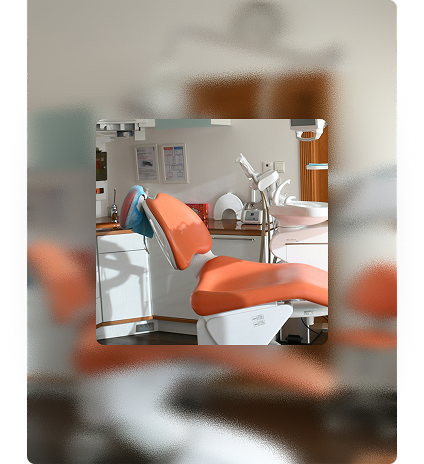 orange dentist chair